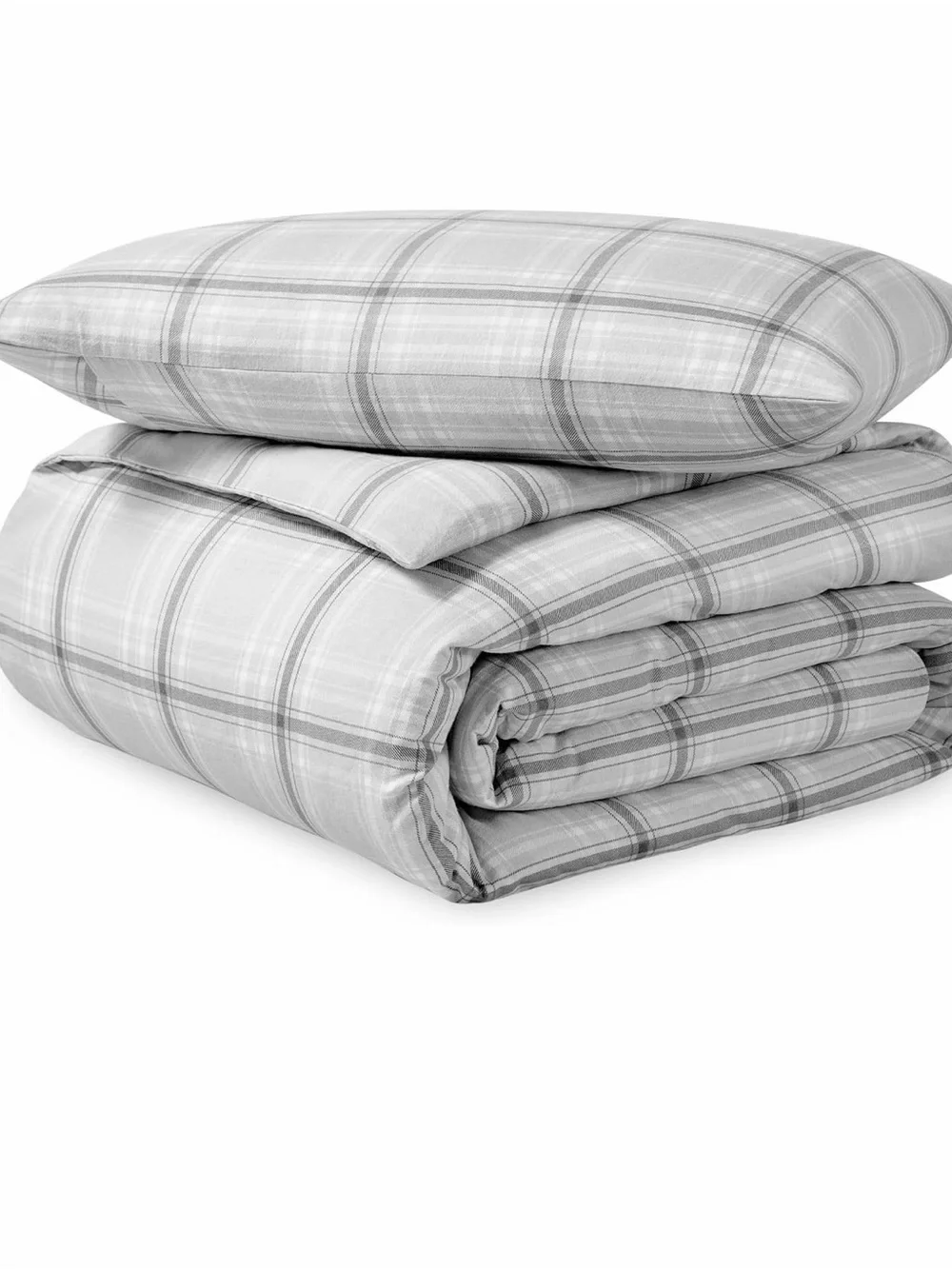 Bare Home Flannel Duvet Cover Set (Twin/Twin XL, Glencoe Tartan Plaid) 100% Cott